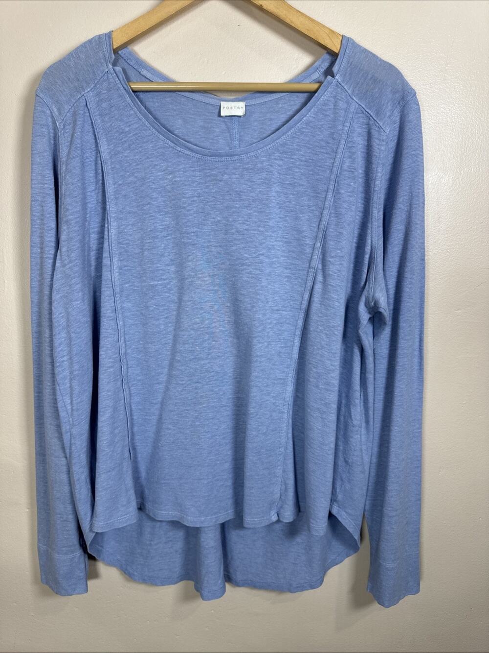 Poetry Womens Long Sleeve Shirt Relaxed Hemp Cotton Coastal Lagenlook 18